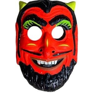 Vintage Ben Cooper Neon Devil Satan Mask